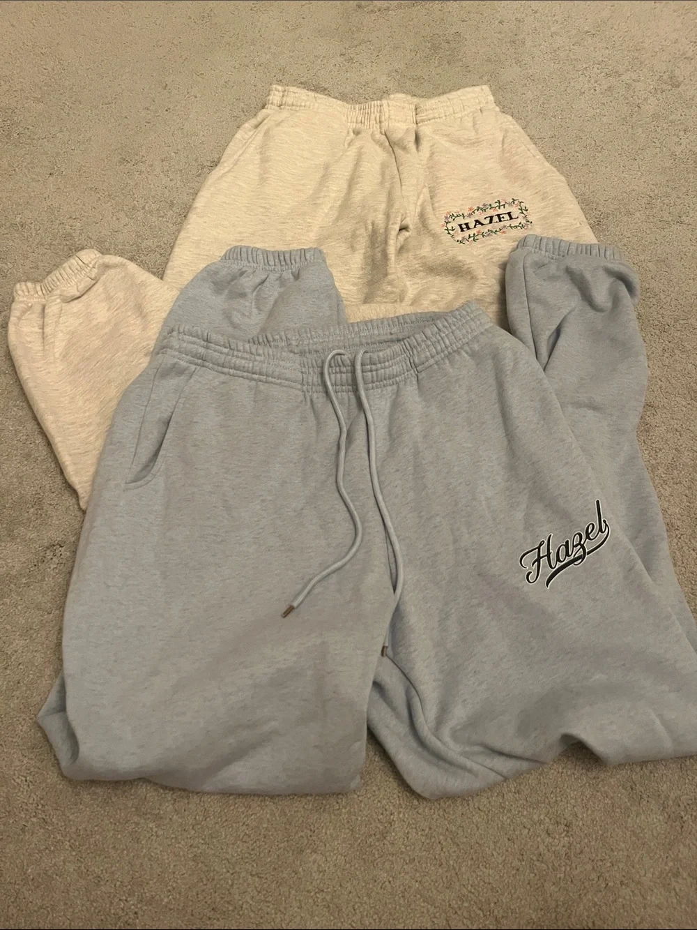 hazel Sweatpants — Light Blue and Cream Dual-Pack Joggers